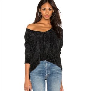 Show Me Your Mumu Hug Me Crop Sweater in Black